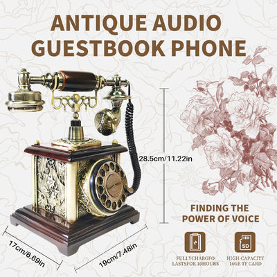Vintage stile retrò Video libro degli ospiti matrimonio ricarica telefono registrazione per il matrimonio