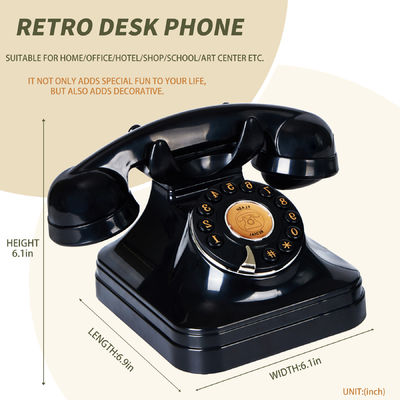 Ricarica audio libro degli ospiti di nozze nero Vintage telefono registratore vocale per mantenere i ricordi