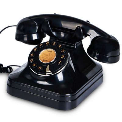 Ricarica audio libro degli ospiti di nozze nero Vintage telefono registratore vocale per mantenere i ricordi