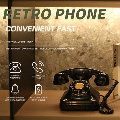 Ricarica audio libro degli ospiti di nozze nero Vintage telefono registratore vocale per mantenere i ricordi