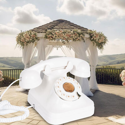 Stylish Wedding Guest Book Telefono Ricaricabile Power Vintage Phone Recorder Per Matrimonio