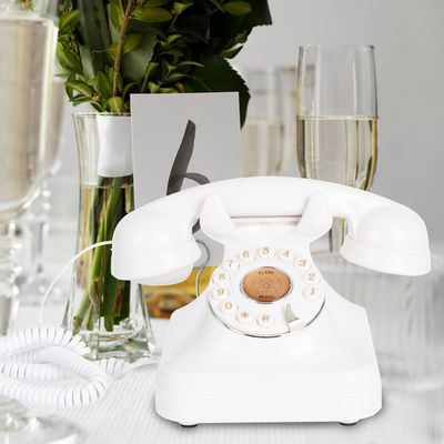 Stylish Wedding Guest Book Telefono Ricaricabile Power Vintage Phone Recorder Per Matrimonio