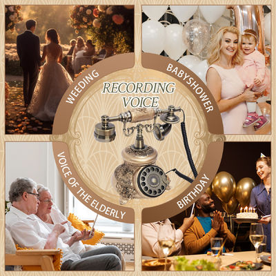 Classic Wedding Phone Guest Book Retro Craftsmanship Audio Wedding Guestbook Per le coppie