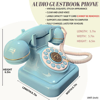 USB Compatibile Libro degli ospiti Disegno del pulsante del telefono Posta vocale Audio Libro degli ospiti ODM