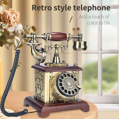 Libro d'ospite in bronzo Vintage Telefono Messaggistica Vocale Libro d'ospite di matrimonio Stile europeo Edificio in plastica
