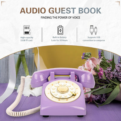 Vintage Audio Guest Book Telefono Unico 10 Ore Messaggi Voicemail Recorder