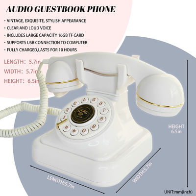 Messaggistica vocale bianca telefono libro ospiti matrimonio messaggistica vocale audio suono chiaro