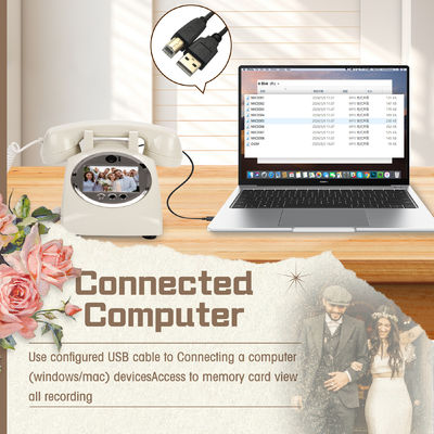 Libro degli ospiti in video bianco Libro degli ospiti in plastica USB compatibile con il telefono