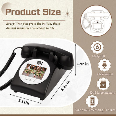 32GB Video Guest Book HD 1080P Telefono Guest Book Con Luce Notturna Per Ricordi Preziosi