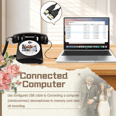 32GB Video Guest Book HD 1080P Telefono Guest Book Con Luce Notturna Per Ricordi Preziosi