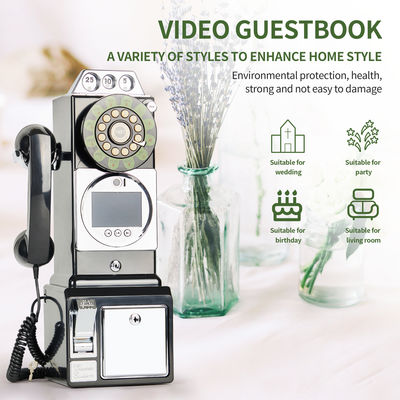 Customized Retro Wedding Audio Video Guestbook ABS Plastic Banquet Party Guest Blessing Sign-In Book Messaggio vocale personalizzato