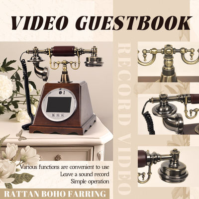 Customized Retro Wedding Audio Video Guestbook ABS Plastic Banquet Party Guest Blessing Sign-In Book Messaggio vocale personalizzato