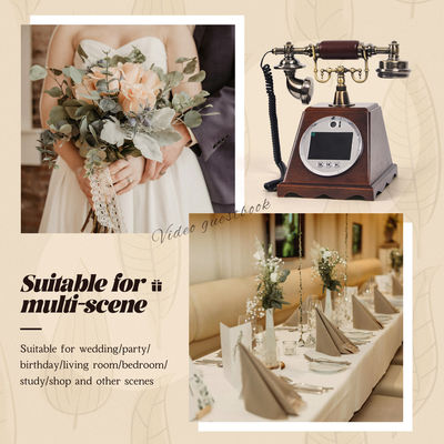 Customized Retro Wedding Audio Video Guestbook ABS Plastic Banquet Party Guest Blessing Sign-In Book Messaggio vocale personalizzato