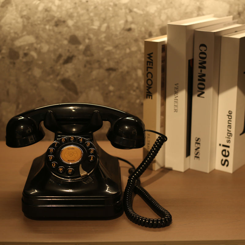 Ricarica audio libro degli ospiti di nozze nero Vintage telefono registratore vocale per mantenere i ricordi