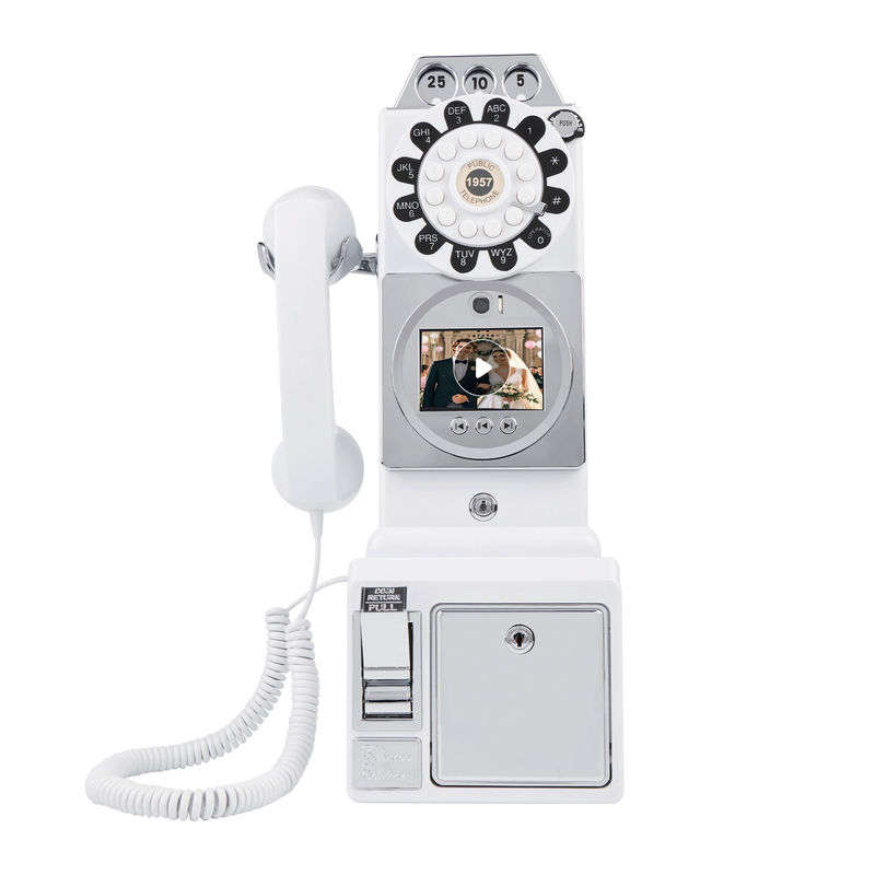 Customized Retro Wedding Audio Video Guestbook ABS Plastic Banquet Party Guest Blessing Sign-In Book Messaggio vocale personalizzato
